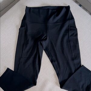 Lululemon Align Black High-Waisted Leggings cropped